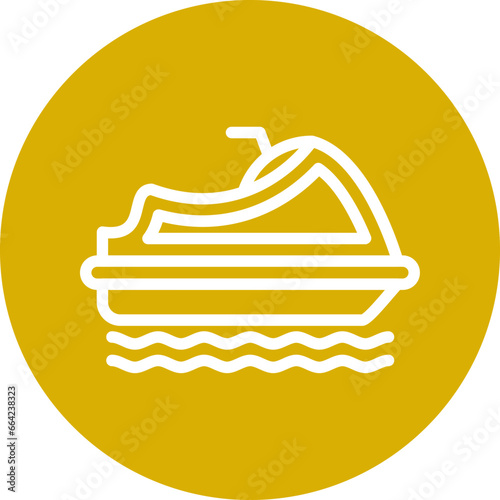 Vector Design Jet Ski Icon Style