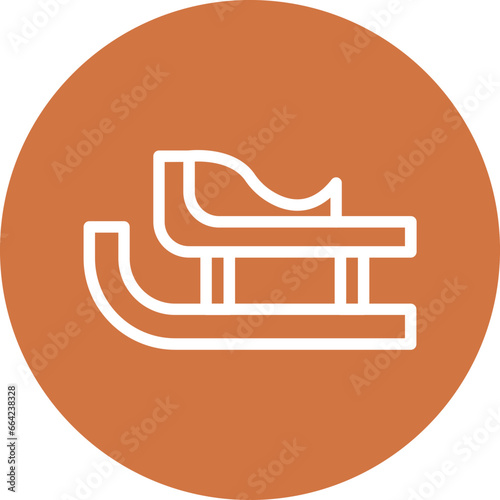 Vector Design Sled Icon Style