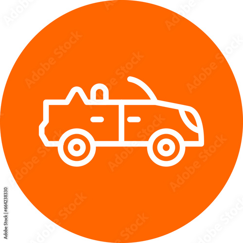 Vector Design Convertible Car Icon Style