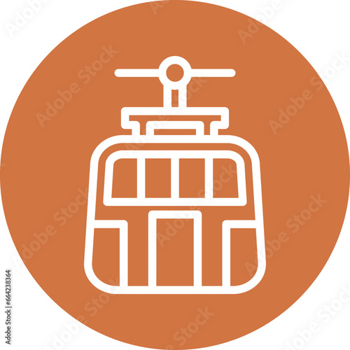 Vector Design Tramcar Icon Style