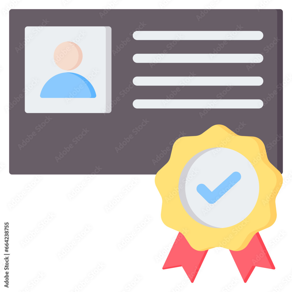 Credentials Flat Icon Credentials Flat Icon