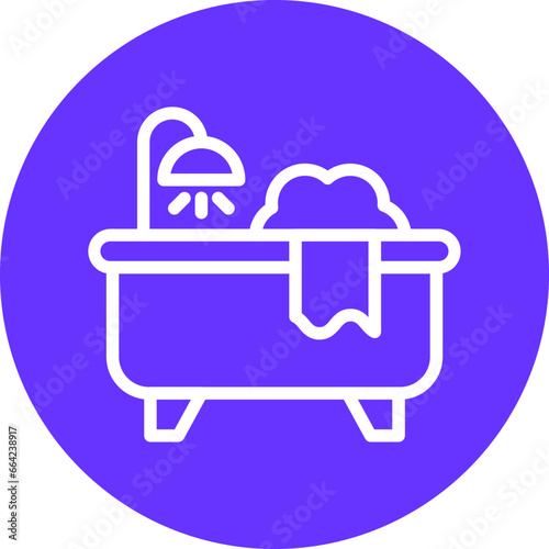 Vector Design Bathtub Icon Style