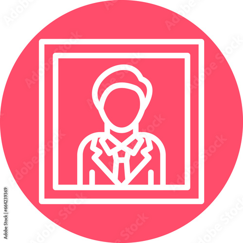 Vector Design Passport Photo Icon Style