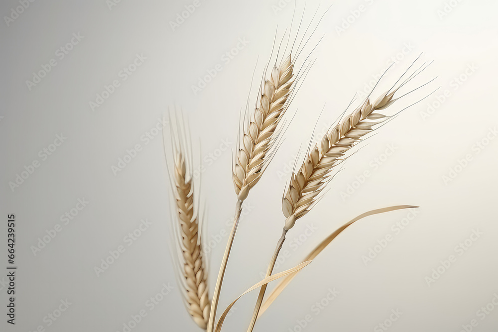 Closeup Of An Individual Wheat Stalk, Showcasing Its Details Closeup Of An Individual Wheat Stalk, Showcasing Its Details