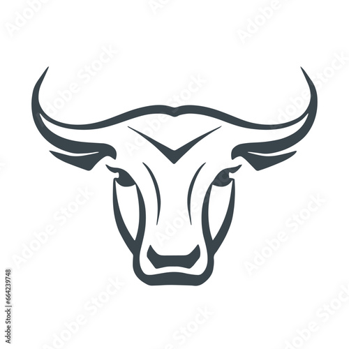 The bull symbolizes art design stock illustration. A symbol of virility, sovereignty, and wealth

