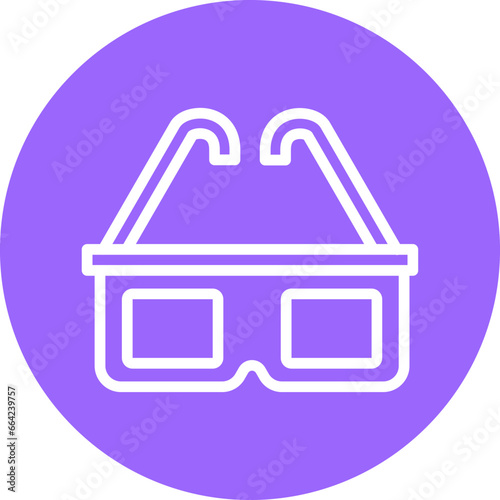 Vector Design 3d Glasses Icon Style