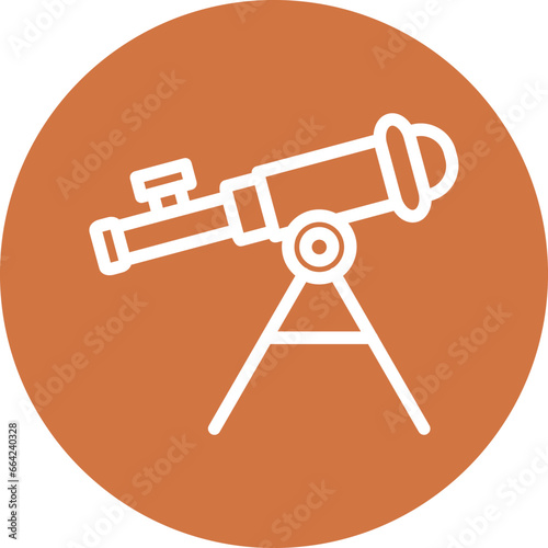 Vector Design Telescope Icon Style