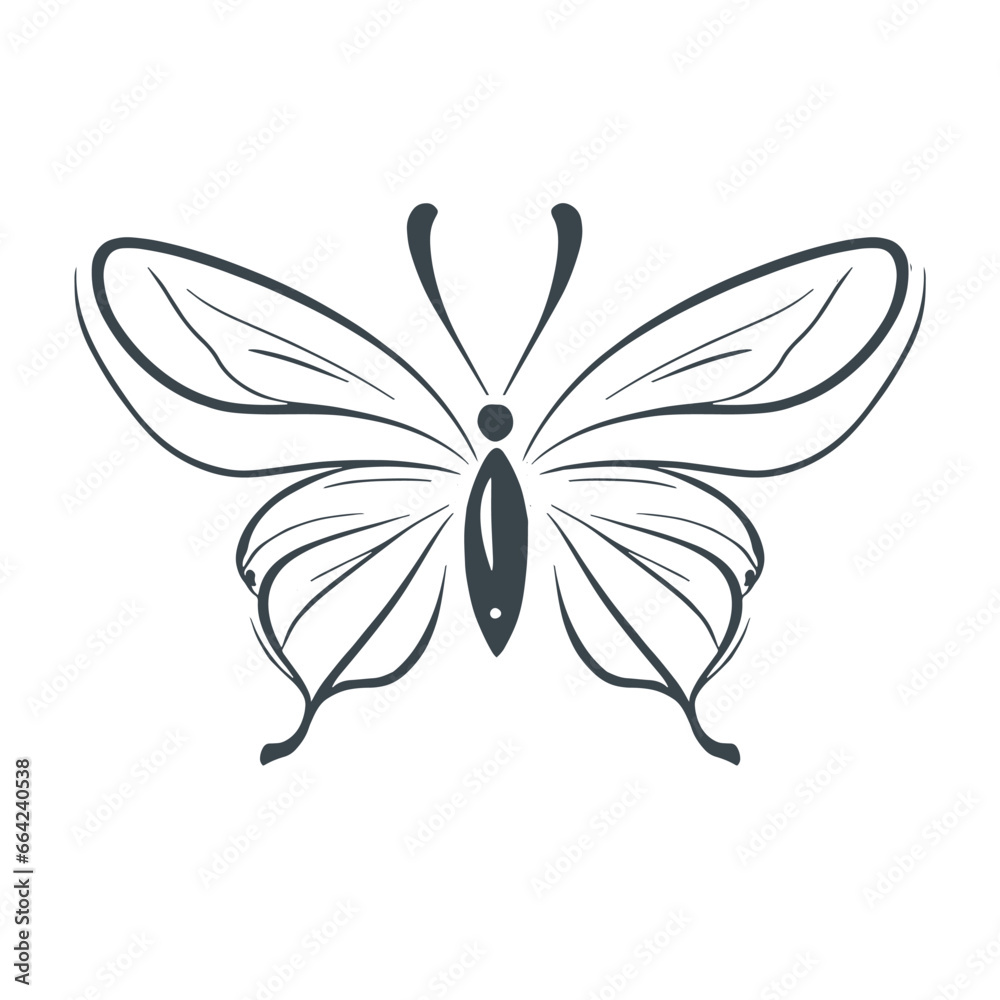 Butterfly symbolizing art design stock illustration