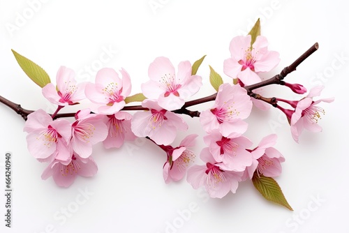 Sakura flowers isolated on white background.