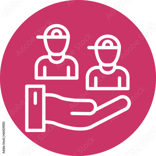 Vector Design Help Children Icon Style