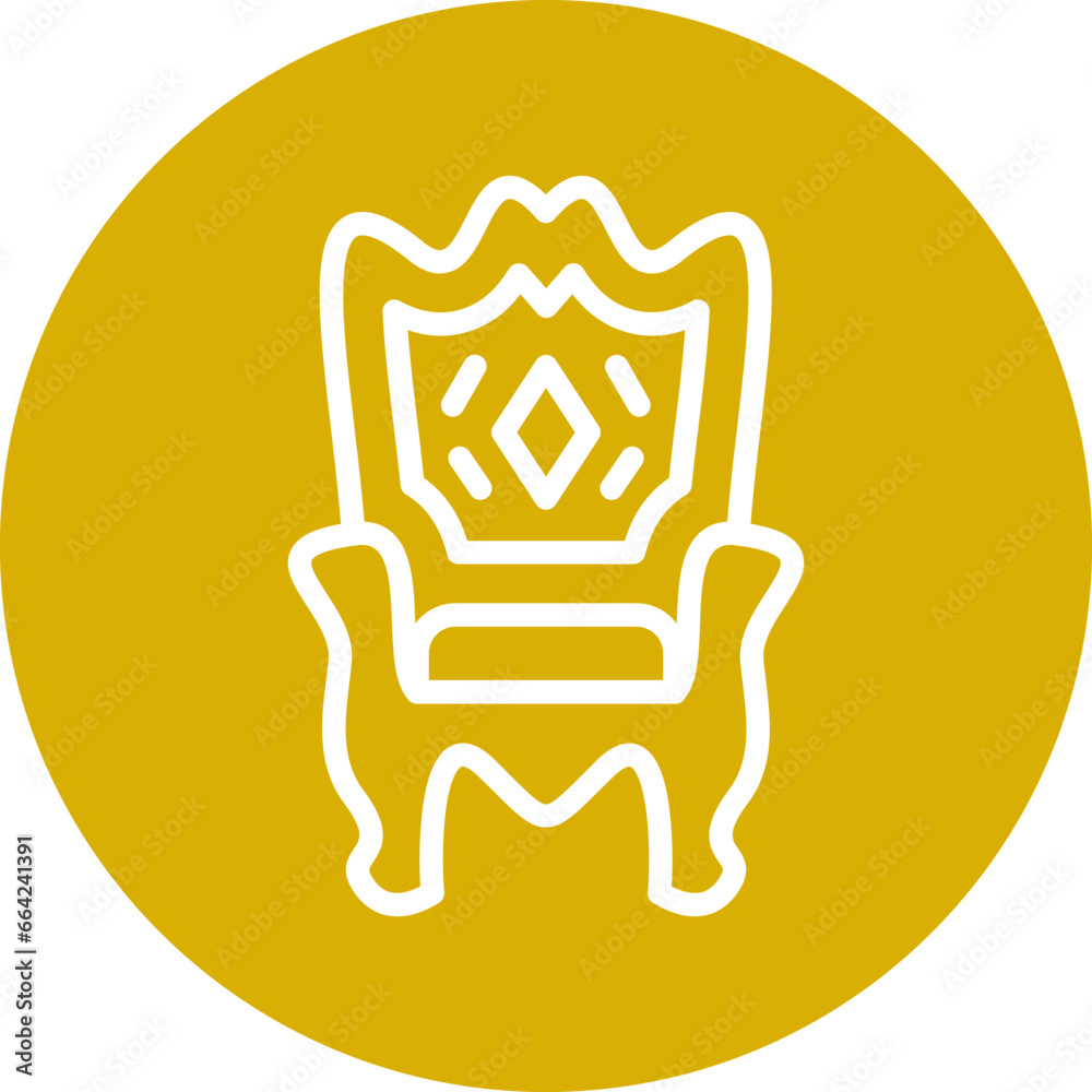Vector Design Throne Icon Style Vector Design Throne Icon Style