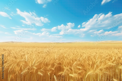 Expansive Wheat Field Under The Sun