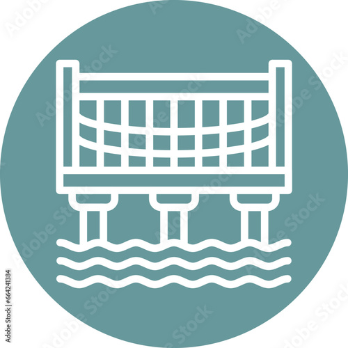 Vector Design Water Bridge Icon Style