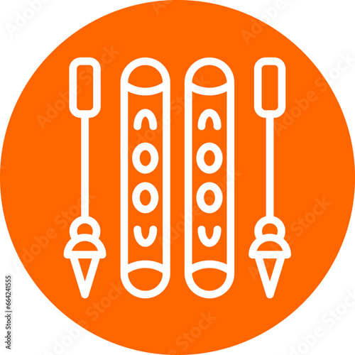 Vector Design Skis Icon Style