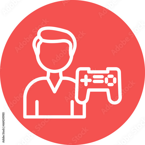 Vector Design Gamer Icon Style