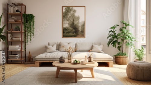Minimalist Living Room with Couch and Plant © shelbys