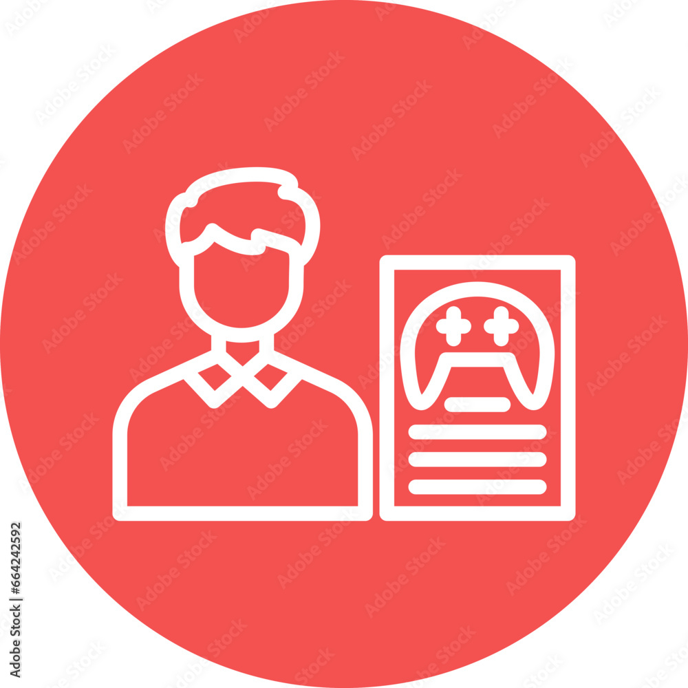 Vector Design Game Script Writer Male Icon Style Vector Design Game Script Writer Male Icon Style