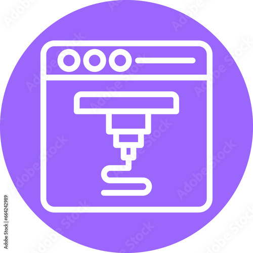 Vector Design Bioprinting Icon Style