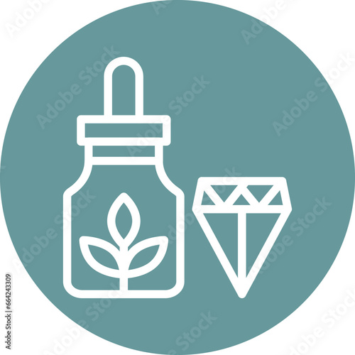 Vector Design Cbd Crystals Icon Style