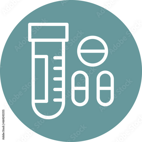 Vector Design Drug Test Icon Style