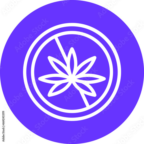 Vector Design No Thc Icon Style