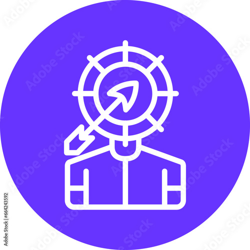Vector Design Head Hunting Icon Style