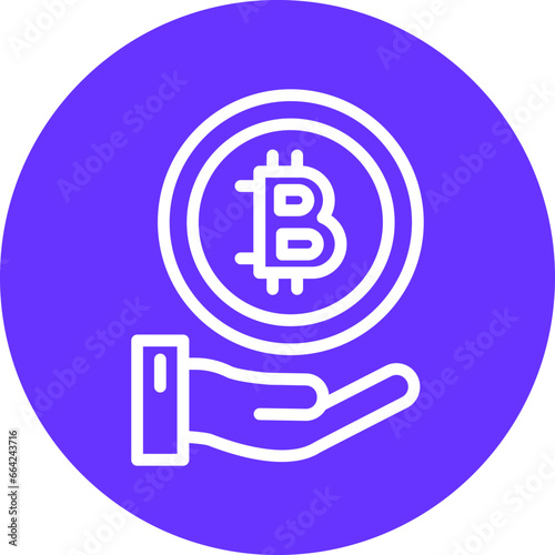 Vector Design Cryptocurrency Icon Style