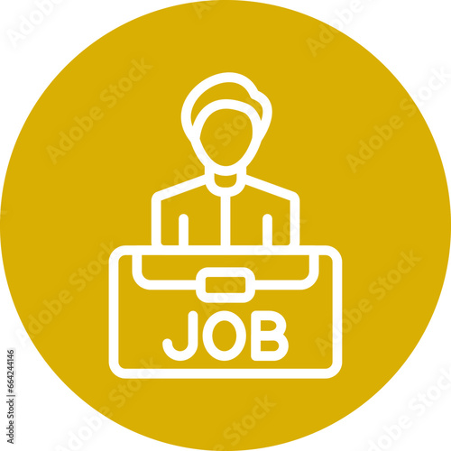 Vector Design Job Candidate Male Icon Style