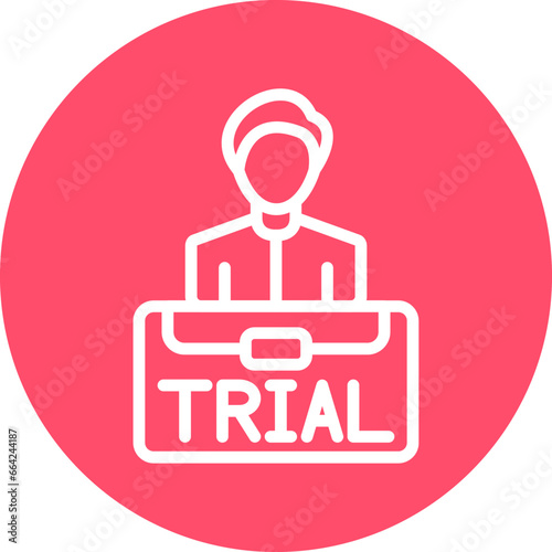 Vector Design Job Trial Icon Style