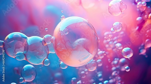 Beautiful image for wallpaper of some pretty colored bubbles. Creative AI