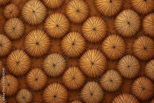 fibrous orange spores, close up material texture © Castle Studio