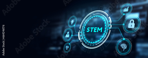 Science, technology, engineering and math. STEM concept. Business, Technology, Internet and network concept. 3d illustration