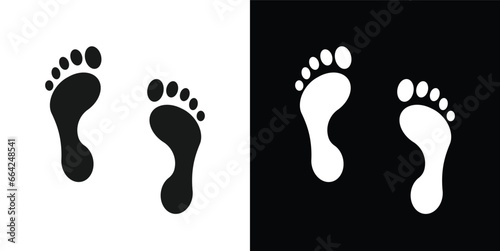foot print on white background