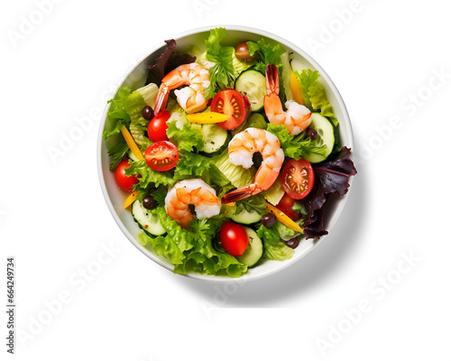 Caesar salad with shrimp