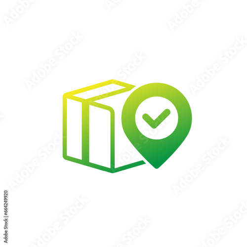 order shipping, delivery icon with a box
