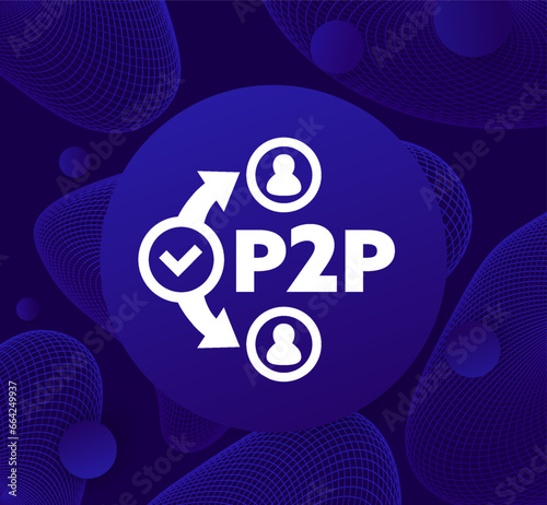 p2p peer-to-peer icon, vector design