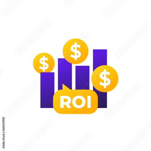 ROI icon, return on investment vector