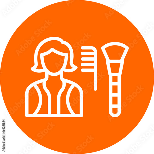 Make Up Artist Female Icon Style