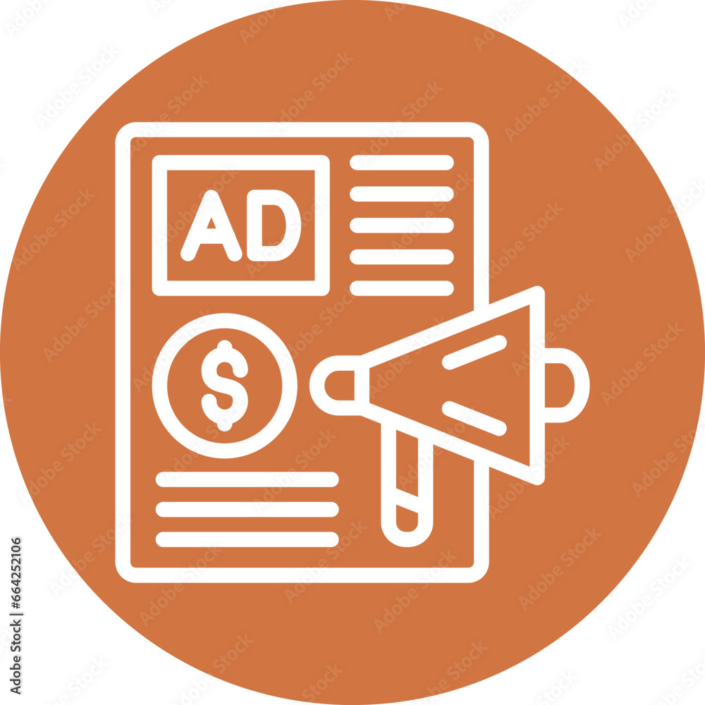 Paid Social Advertising Icon Style Paid Social Advertising Icon Style