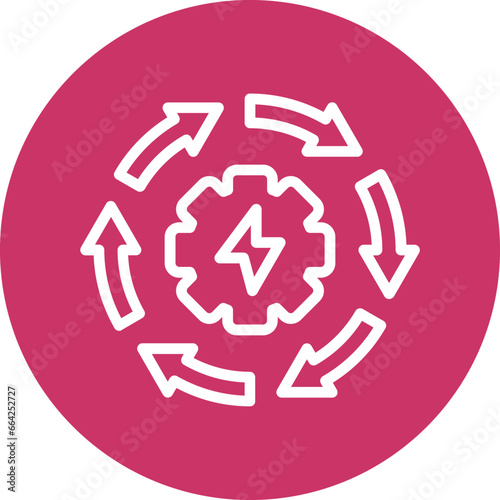 Recycle Energy Icon Style