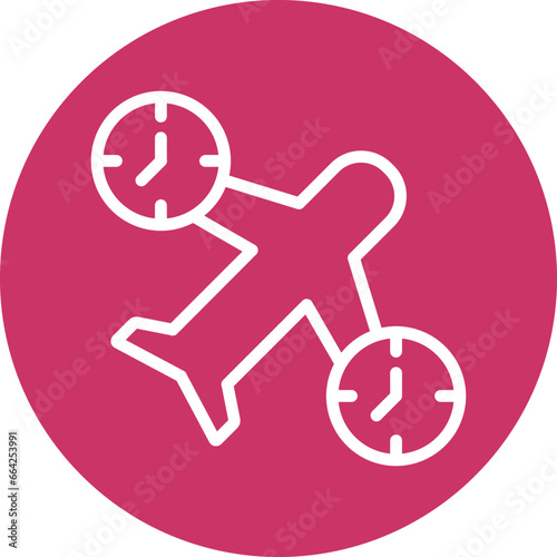 Jet Lag Icon Style
