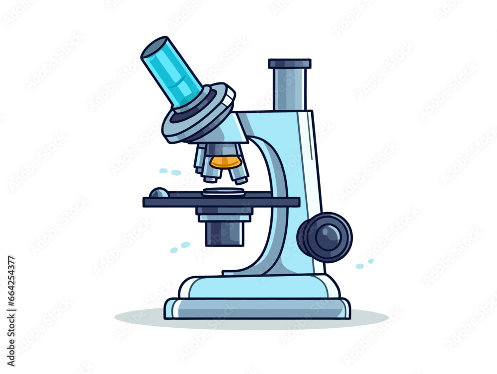 Doodle Beaker with a microscope, cartoon sticker, sketch, vector, Illustration, minimalistic Doodle Beaker with a microscope, cartoon sticker, sketch, vector, Illustration, minimalistic