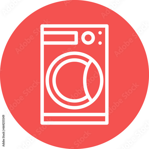 Smart Washing Machine Icon Style