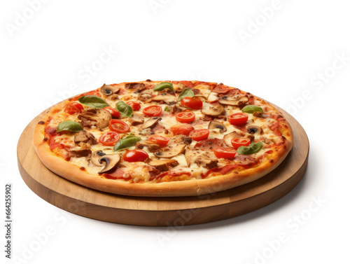 Pizza Studio Shot Isolated on Clear Background, Food Photography, Generative AI