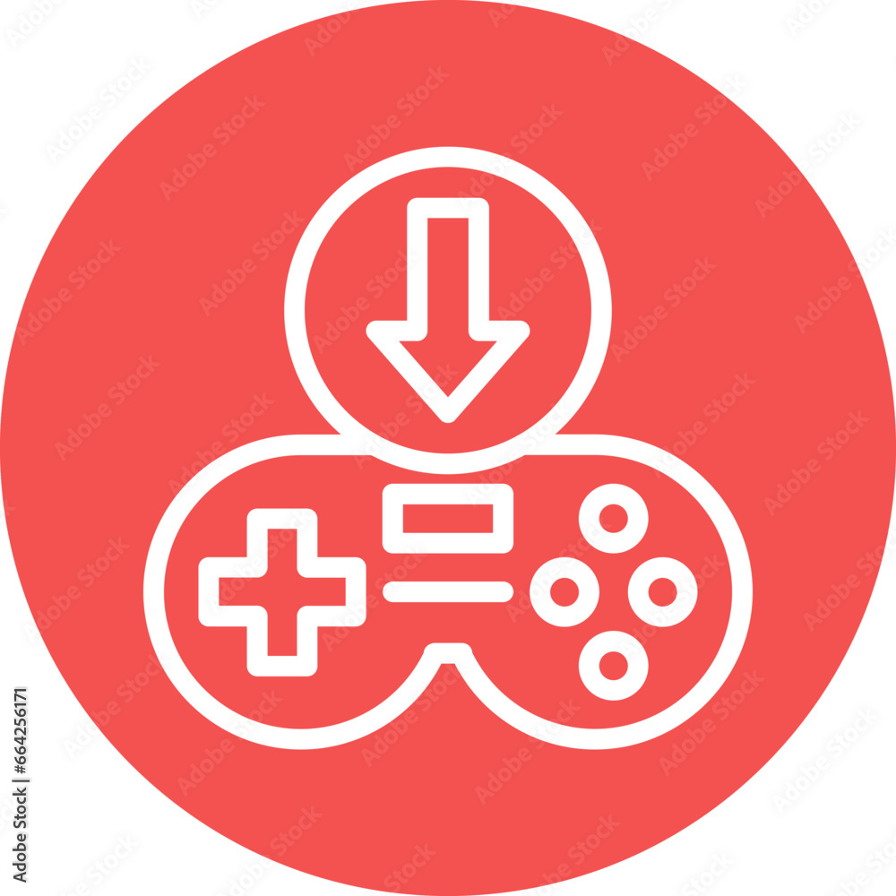 Obraz premium Download Game Icon Style