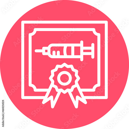 Vaccination Certificate Icon Style