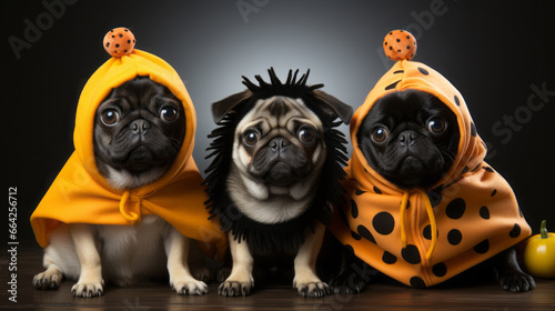 Spooky Pet Parade: Pets dressed in Halloween costumes could offer a cute and comedic relief. © Сергей Шипулин