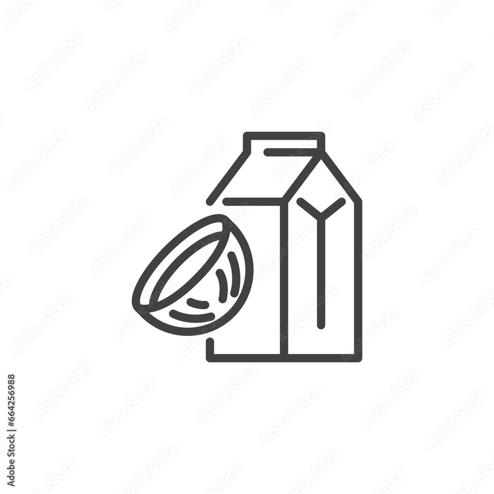 Coconut Milk line icon Coconut Milk line icon