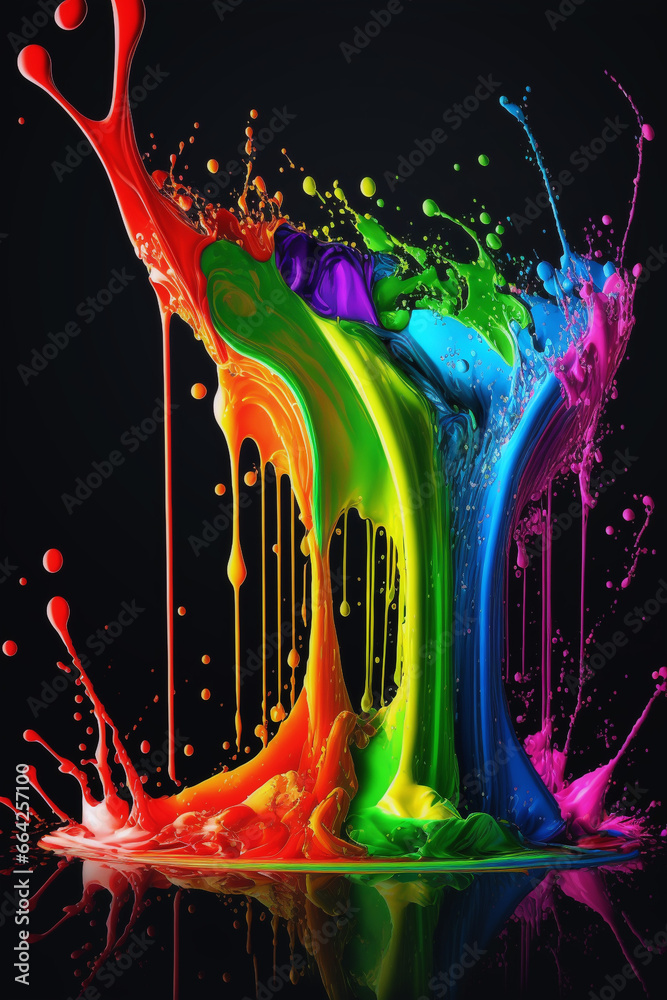 Splashes of multi-colored paint, drops of paint, drips of paint, for collage, macro. Background. Splashes of multi-colored paint, drops of paint, drips of paint, for collage, macro. Background.