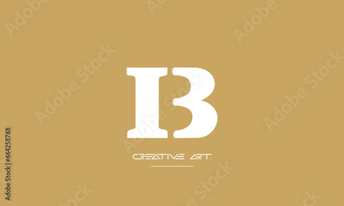 BI, IB, B, I abstract letters logo monogram